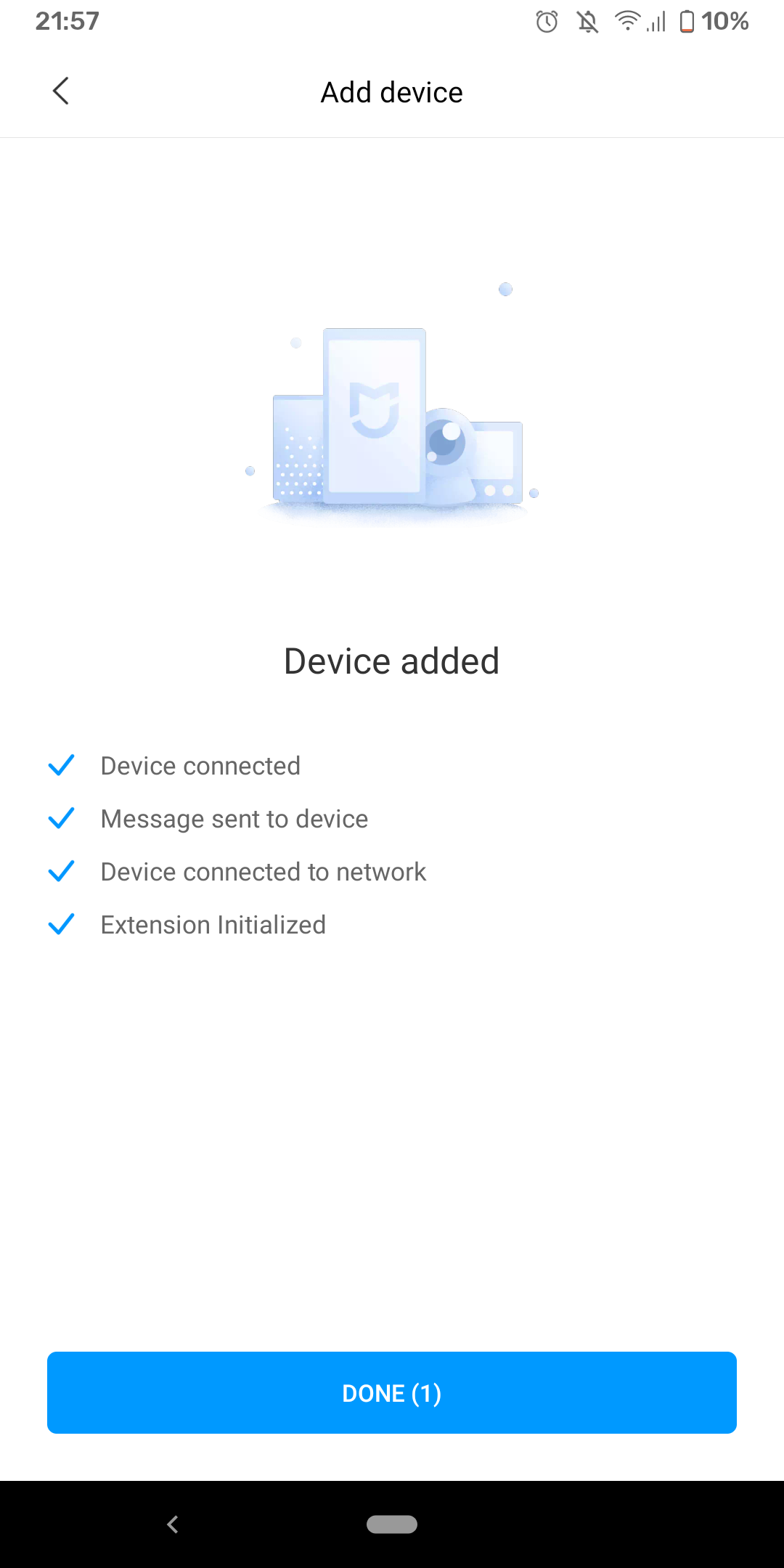 Adding a new device to Xiaomi Home, successfully added